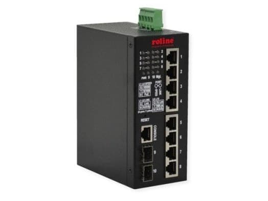ROLINE 21.13.1131, hanterad, L2, Gigabit Ethernet (10/100/1000), Full duplex, Strömförsörjning via Ethernet (PoE) stöd