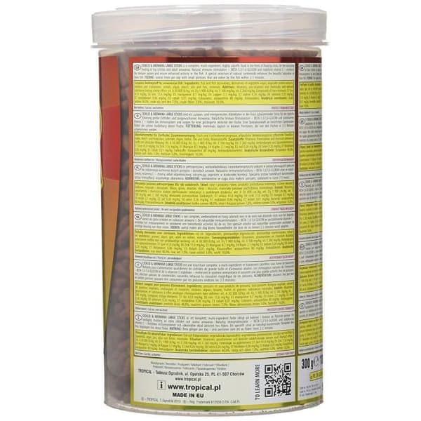TROPICAL 63536 - KVM SWITCH - Ciklid - Arowana Large Sticks Aquarium Food 1000 ml