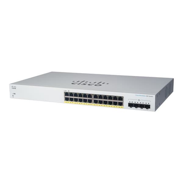 Switch - Cisco - CBS220-24FP-4X-EU - 24 portar GE - PoE+ 382W - 4x10G SFP+