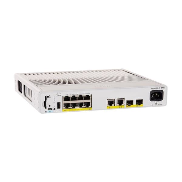 Switch - Cisco - Catalyst 9200CX - 8 portar - Hanterad - Kompakt - PoE+ 240W Grå