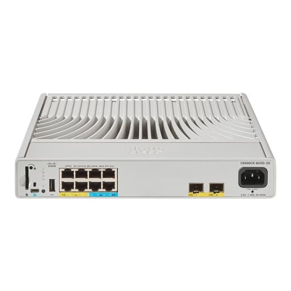 Administrerad switch - Cisco - Catalyst C9200CX-8UXG-2X-E - 8 portar - PoE - 32000 MAC-adresser