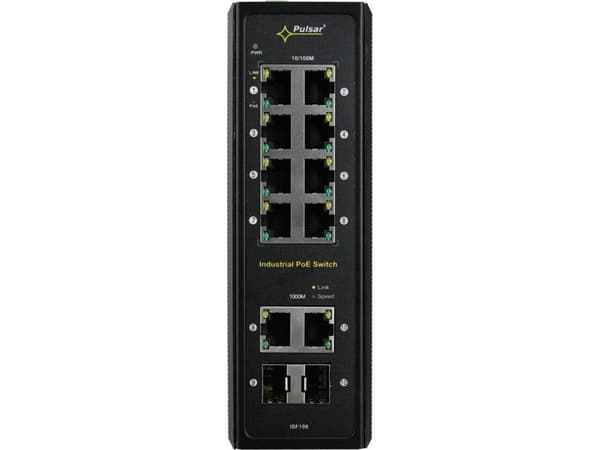Pulsar Industrial Switch PULSAR ISF108 (8xPoE, 2xCombo)