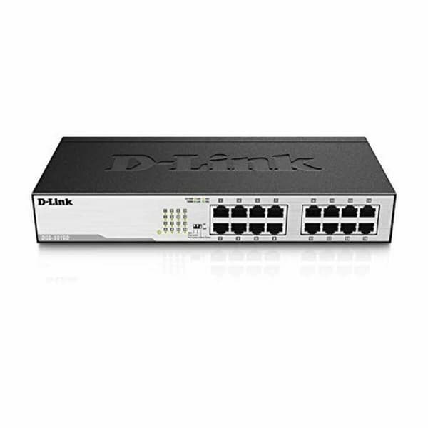 Kytkin D-Link DGS-1016D/B musta, Metallinen
