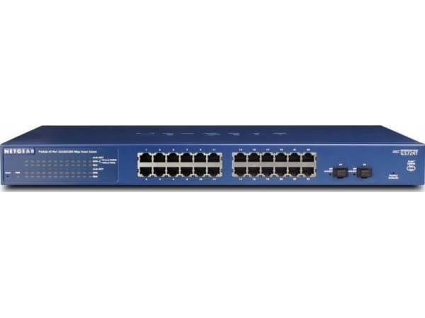 NETGEAR GS724T - Version 6 - switch - L3 Lite - smart - 24 x 10/100/1000 + 2 x SFP - stasjonær, rackmonterbar