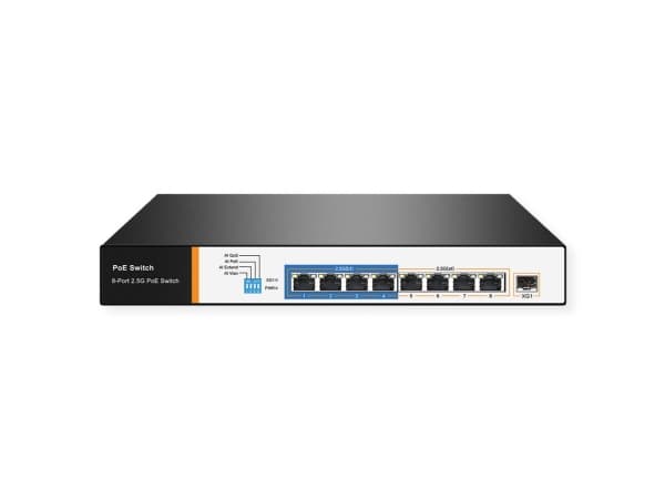 VALUE 21.99.1189, 2.5G Ethernet (100/1000/2500), Full duplex, Strömförsörjning via Ethernet (PoE) stöd, Rackmontering, 1U Svart
