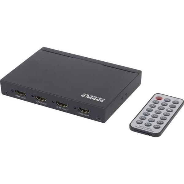 HDMI Quad Multi-Viewer SpeaKa Professional SP-HDS-QMV100 SP-6570864 4 portar med fjärrkontroll 1080 x 720 pixlar 1 st.