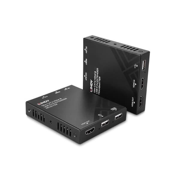 Extender KVM Cat.6 HDMI &amp; USB, 120m Svart