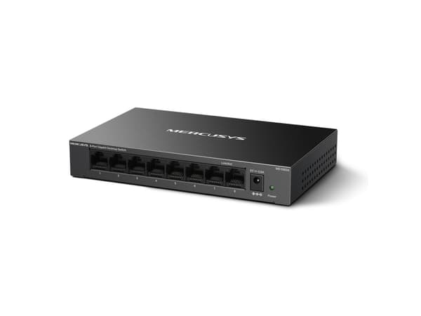 Mercusys MS108GS, Uhåndtert, Gigabit Ethernet (10/100/1000), Full tosidig, Kan monteres på vegg