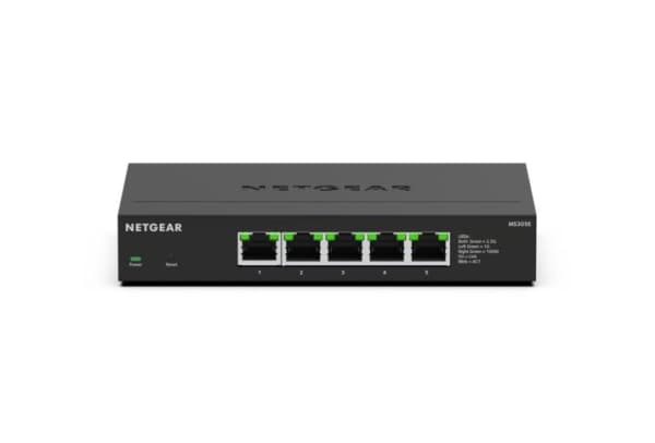 NETGEAR 300 Series Plus - Switch - multi-gigabit - Administrerad - 5 x 100/1000/2.5G - skrivbordsmodell, väggmonterbar