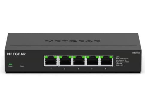 NETGEAR 300 Series Plus - Switch - multi-gigabit - Administrerad - 5 x 100/1000/2.5G - skrivbordsmodell, väggmonterbar