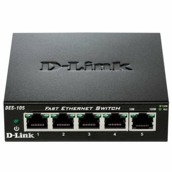 Switch til desktop D-Link DES-105/E LAN Sort