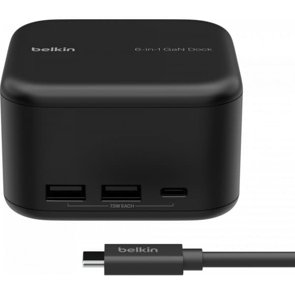 Belkin USB-C 6-in-1 Core GaN -telakka, 130 W
