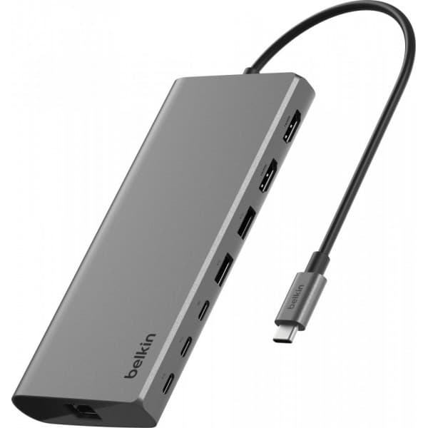 Belkin Connect USB-C 8-i-1 Dual Display Core Hub - hub, otte porte