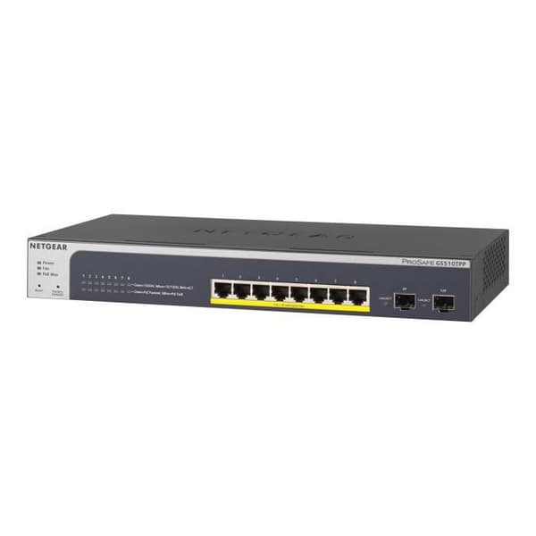 Netgear Smart Switches Gs510Tpp - Switch 8 portar 10/100/1000 låg