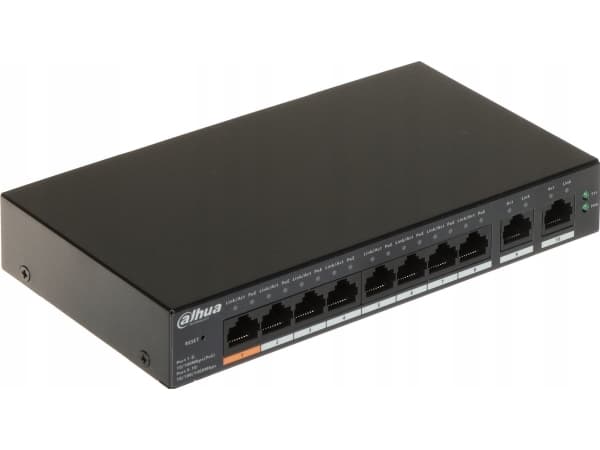 Bryter|DAHUA|Type L2|Skrivebord/sokkel|PoE-kontakter 8|CS4010-8ET-60