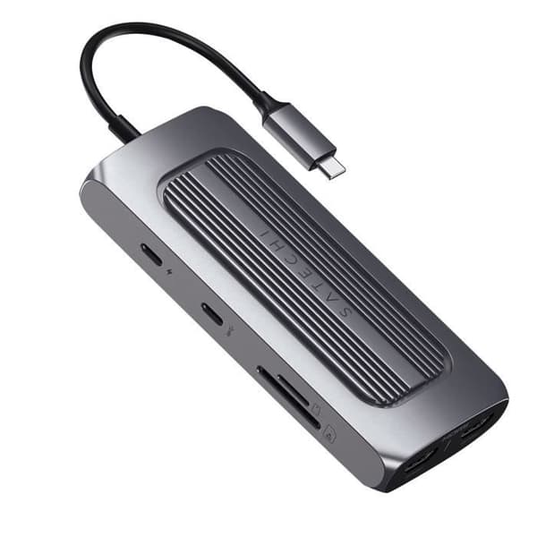 USB C-hubb - Satechi - MX - 2 HDMI 4K - Ethernet - 2 USB - Jack
