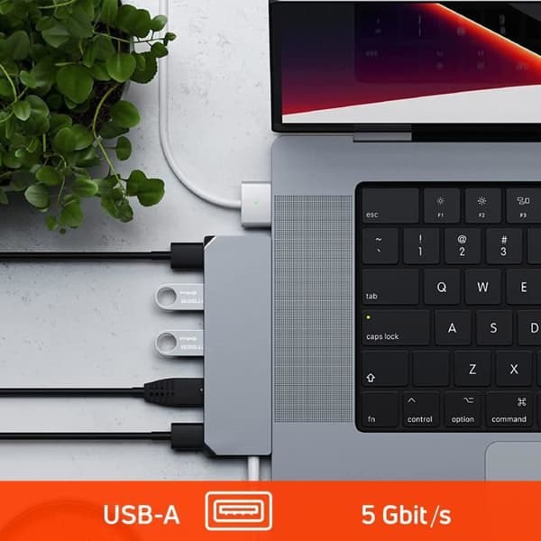 Hub USB-C - Satechi - Pro Hub Mini - 5 portar - Aluminium - Kompakt och Lätt