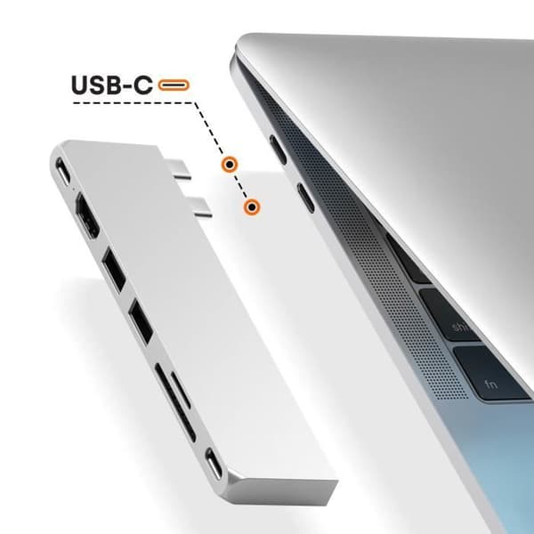 Hub USB-C - Satechi - Pro Hub Slim - Silver - HDMI 4K - 2 portar USB 10Gbps