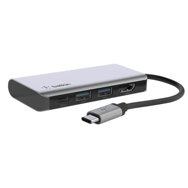 Hub-adapter USB-C - Belkin - 4i1 - HDMI 4K - 2x USB 3.0 - Power Delivery 100W