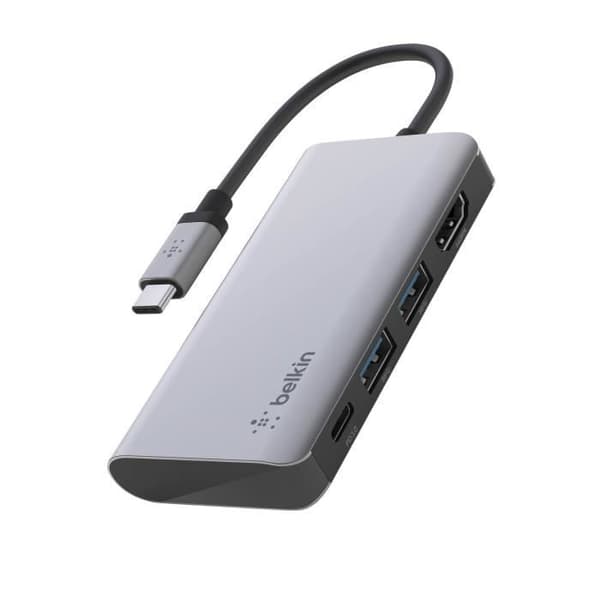 Hub-adapter USB-C - Belkin - 4i1 - HDMI 4K - 2x USB 3.0 - Power Delivery 100W