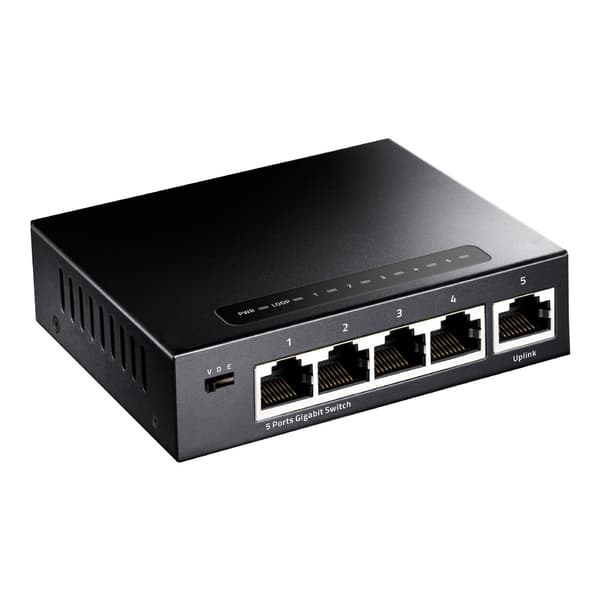 Cudy GS105 nätverksswitch Gigabit Ethernet (10/100/1000) Svart