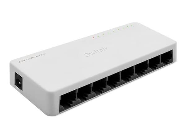 Qoltec SWITCH 8 x RJ45-portit | 100 Mbps | Fast Ethernet | LAN