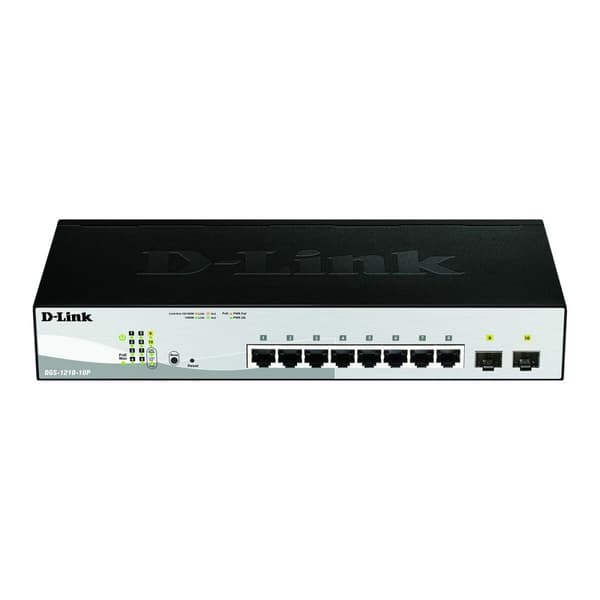 Switch D-Link DGS-1210-10P/E RJ45 x 8 Svart