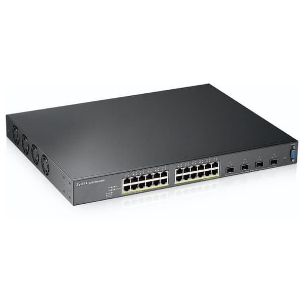 Zyxel 24p Gbe Poe L2 Managed 4x10g Switch Svart One Size / EU Plug