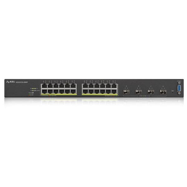 Zyxel 24p Gbe Poe L2 Managed 4x10g Switch Svart One Size / EU Plug