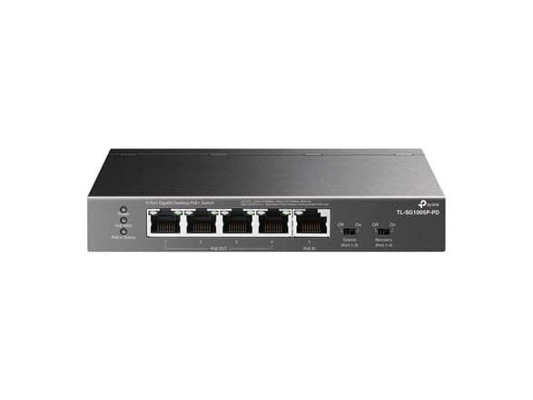 TP-Link TL-SG1005P, Ohanterad, Gigabit Ethernet (10/100/1000), Strömförsörjning via Ethernet (PoE) stöd