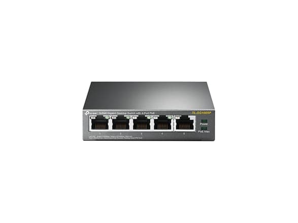 TP-Link TL-SG1005P, Ohanterad, Gigabit Ethernet (10/100/1000), Strömförsörjning via Ethernet (PoE) stöd