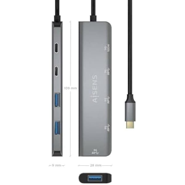 Aisens USB Hub A109-0857 Grå (1 enhet)