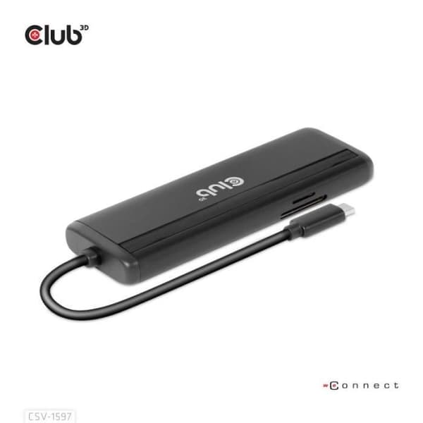 Club 3D CLUB3D USB Gen 1 Type-C 8-i-1 MST Travel Dock - CSV-1597