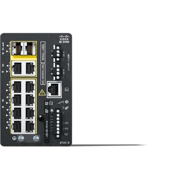 Cisco Catalyst IE-3100-8T2C-E nätverksswitch Managed L2 Gigabit Ethernet (10/100/1000) Svart