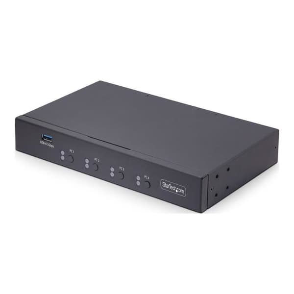 - StarTech.com - StarTech.com 4-portars KM-switch med musroaming, USB-switch för tangentbord/mus, 3,5 mm och USB-ljud, kringutrustning