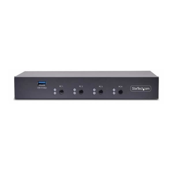 - StarTech.com - StarTech.com 4-portars KM-switch med musroaming, USB-switch för tangentbord/mus, 3,5 mm och USB-ljud, kringutrustning