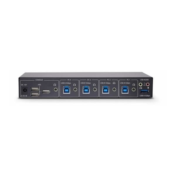 - StarTech.com - StarTech.com 4-portars KM-switch med musroaming, USB-switch för tangentbord/mus, 3,5 mm och USB-ljud, kringutrustning