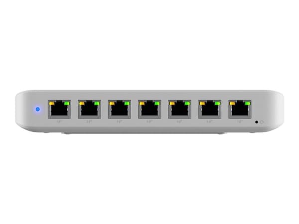 Ubiquiti UniFi Switch Ultra 60W - Switch - Styrt - 7 x 10/100/1000 (PoE+) + 1 x 10/100/1000 (PoE++) - stasjonær, veggmonterbar - PoE++ (52 W) - AC Hvit