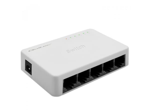 Switch Qoltec Switch uadministrert Qoltec nettverkssvitsj 5 x RJ45-port | 100 Mbps | Rask Ethernet | LAN