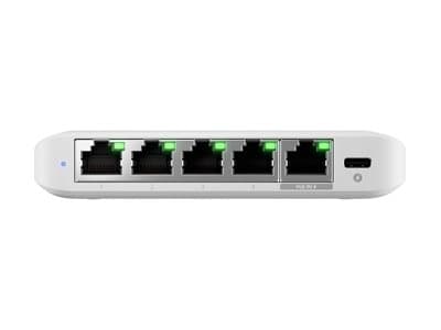 Ubiquiti UniFi Switch Flex Mini 2.5G - Switch - L2+ - Administrerad - 4 x 2.5GBase-T + 1 x 2.5GBase-T (PoE) - skrivbordsmodell - PoE
