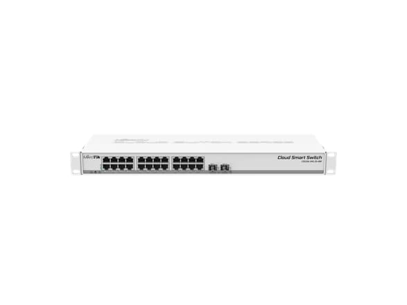 MikroTik Cloud Smart Switch CSS326-24G-2S+RM - Switch - smart - 24 x 10/100/1000 + 2 x 10 Gigabit SFP+ - rackmonterbar - PoE