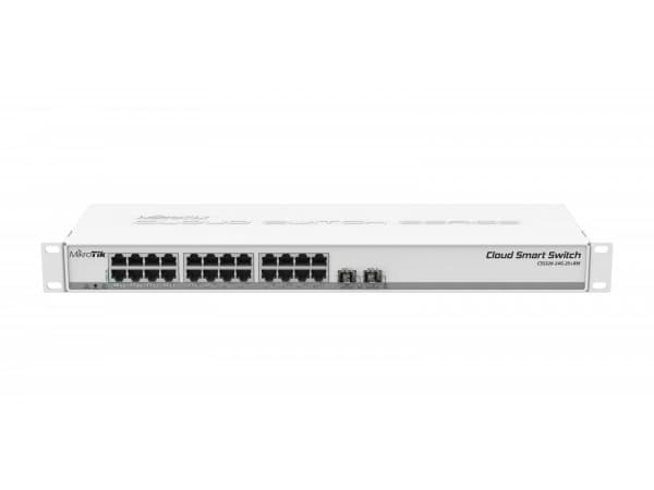 MikroTik Cloud Smart Switch CSS326-24G-2S+RM - Switch - smart - 24 x 10/100/1000 + 2 x 10 Gigabit SFP+ - rackmonterbar - PoE
