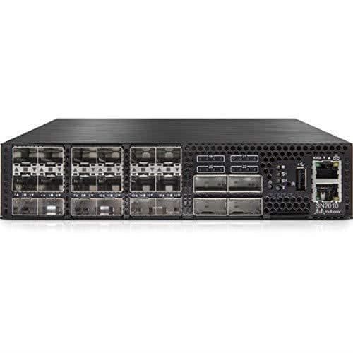 Commutator - NVIDIA - Spectrum SN2010 - Hanterad - 18 x 25 Gigabit SFP28 - 4 x 100 Gigabit QSFP28 Svart