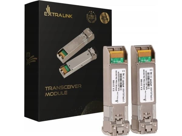 Extralink SFP28 25G 2 st. | Modul SFP28 | 25 Gbps, LC/UPC duplex, 1310 nm, 10 km, single mode, DOM
