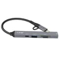 Miniatyrbild 2 av 4: USB-C och Lightning OTG Hub 1x USB-C-port + 2x USB + SD / TF-kort LinQ Black