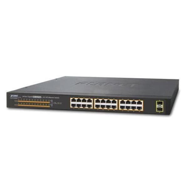 Planet GSW-2620HP, Managed Network Switch, 10G Ethernet (100-1000-10000), Ethernet-anslutning