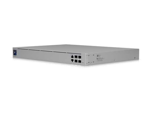 Ubiquiti UniFi Gateway Enterprise - Säkerhetsfunktion - 25GbE, 10GbE, 2.5GbE - 1U - kan monteras i rack Grå