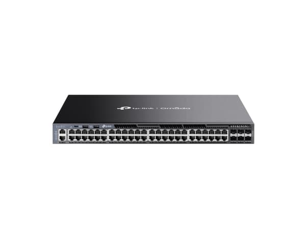 TP-Link Omada SG6654X, Hanterad, L3, Gigabit Ethernet (10/100/1000), Rackmontering, 1U Svart