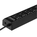 Miniatyrbild 2 av 4: 7-portars USB 3.0 Hub Höghastighets PÅ/AV delningsbrytare för PC Laptop/med PÅ/AV, Svart