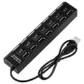 Miniatyrbild 1 av 4: 7-portars USB 3.0 Hub Höghastighets PÅ/AV delningsbrytare för PC Laptop/med PÅ/AV, Svart